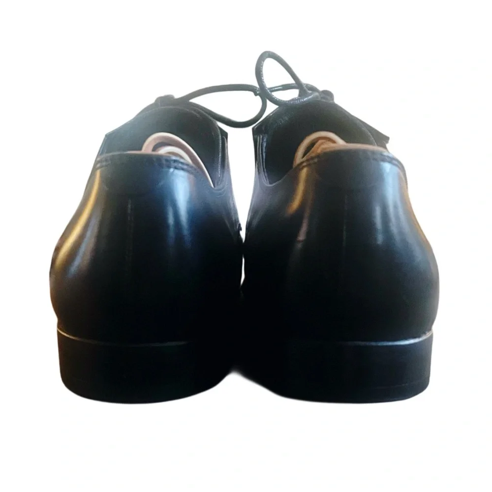 Kennith Cole Classic Black Leather Dress Oxfords Sz 7.5 (40)